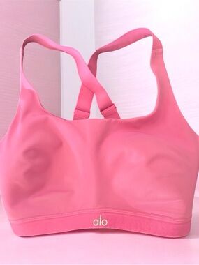 ALO Yoga Pink Cross-Back Sports Bra